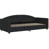  Dnevni krevet na razvlačenje s madracima crni 90x200 cm tkanina | shoptok.hr