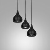  Luster na sajli AKTAN 3xE27/60W/230V, crni, okrugli | Eponuda.com