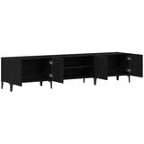 vidaXL TV omara Črni hrast Inženirski les 180 x 31.5 x 40 cm | Shoptok.si