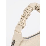 Shelvt Small light beige handbag with a crinkled handle | Shoptok.si