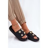 VINCEZA Ladies Foam Slippers With Pins Black 76055 | ePonuda.com