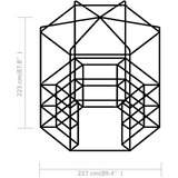  Staklenik s policama čelični 227 x 223 cm | shoptok.hr