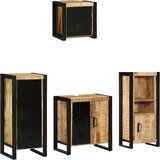  Set namještaja za kupaonicu 4 kom. Smeđa i crna 40 x 35 x 90 cm Cijene