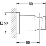 Grohe zidno držalo za tuš ročko rainshower (27075000) Cene
