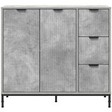 vidaXL Kreveta Beton siva 89,5 x 33 x 82 cm Konstruirano drvo | shoptok.hr