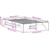  Drveni okvir kreveta Vosak smeđa Čvrsto drvo 140 x 190 cm | shoptok.hr