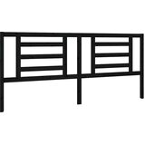  Uzglavlje za krevet crno 206 x 4 x 100 cm od masivne borovine | shoptok.hr