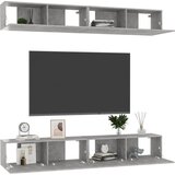 TV ormarići 4 kom boja betona 100x30x30 cm konstruirano drvo | shoptok.hr