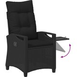  Ležaljka u vrtu Crna 56 x 60 x 112 cm poliratan | shoptok.hr