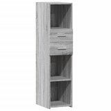  The Living Store Visoka omara siva sonoma 30x42,5x124 cm inženirski les - Visoka Omara, (21495960) | Shoptok.si