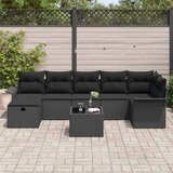 Sjedeća garnitura za vrt 8 kom. Crna poliratan 297.5 x 132.5 x 85 cm | shoptok.hr