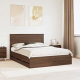  Okvir za krevet Smeđi hrast 150 x 200 cm Inženjersko Drvo | shoptok.hr
