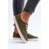 Boto Women's Classic Dark Green Canvas Sneakers Olvali | shoptok.hr