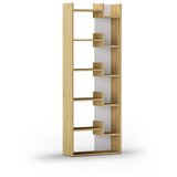 Marckeric Bijela/u prirodnoj boji biblioteka u dekoru hrasta 60,5x162 cm Klapo – | shoptok.hr