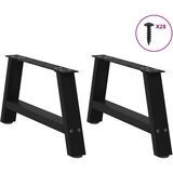  Noge za klubsko mizico v obliki črke A, 2 kosa, črne, 70 x (30-31) cm, jeklo, (22123710) | Shoptok.si