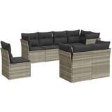 Maison Chic Seti vrtnega pohištva - Vrtna garnitura - Vrtni pohištvo set 8-delna z blazinami sv. siv poli ratan, (21798382) | Shoptok.si
