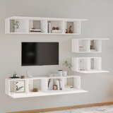  6-dijelni set TV ormarića bijeli od konstruiranog drva | shoptok.hr