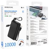 Borofone Power Bank 10000mAh BJ70 Source - Tip C - PD 20W s kabloma Tip C in Lightning črne barve | Shoptok.si