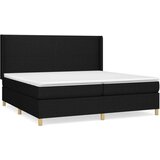  S oprugama i madracem crni 200x200 cm od tkanine | shoptok.hr