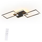 Nettlife velika črna zatemnilna LED stropna svetilka, 80 cm, 63 W, sodobna kovinska zasnova, za dnevno sobo in spalnico, z daljinskim upravljalnikom, (5000491375) Cene