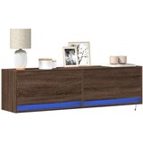 vidaXL Stenska TV omarica z LED lučkami rjavi hrast 140x31x38 cm | Shoptok.si