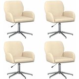vidaXL Vrteči pisarniški stoli 4 kos 54 x 58 x 90 cm Krem Blago, (5000302361) Cene