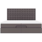 vidaXL otomanski okvir kreveta s madracima sivi 200x200cm umjetna koža | shoptok.hr