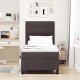 Box Spring Krevet s madracem Tamnosmeđa 100x200 cm Tkanina | shoptok.hr