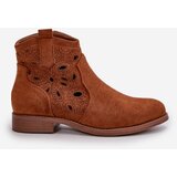 S. BARSKI Women's Perforated Ankle Boots with Zipper Camel S.Barski | ePonuda.com