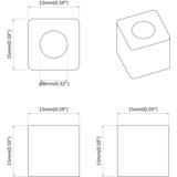 Držač ladice 2 pcs Crna 15 x 15 x 15mm PP kopolimer | shoptok.hr