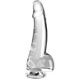 Pipedream King Cock Clear Cock with Balls 7.5" Transparent