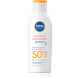 Nivea SUN Sensitive Immediate losjon za sončenje za občutljivo kožo SPF 50+ 200 ml | Shoptok.si