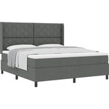  Krevet s opruga kutije Tamno siva 200 x 180 cm tkanina | shoptok.hr