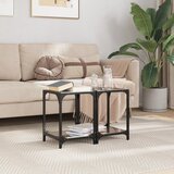  Stolići za kavu s crnim staklenim vrhom 2 kom 30x30x40 cm čelik | shoptok.hr