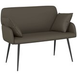  Dvosjed s metalnim nogama 2-sjedalo Siva Umjetna koža | shoptok.hr