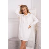 Kesi Velour dress with hood ecru Cene