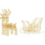  Reindeer vuče saonice Topla bijela 30 x 12 x 55 cm PET | shoptok.hr