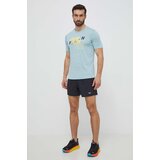 Mizuno Majica kratkih rukava za trčanje Core Run boja: tirkizna, s tiskom, J2GAB008 | shoptok.hr