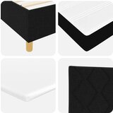 Box Postelja z vzmetnico z vzglavjem Črna 80 x 200 cm blago, (5000128392) | Shoptok.si
