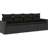 vidaXL 4-dijelni set vrtnih sofa od poliratana s jastucima crni | shoptok.hr