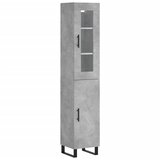 Maison Chic Visoka omara - Komoda - Predalnik betonsko siva 34,5x34x180 cm inženirski les, (21720033) | Shoptok.si