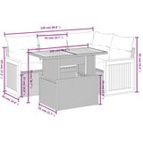  5-dijelni vrtni set sofa s jastucima bež od poliratana | shoptok.hr
