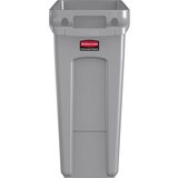 Rubbermaid Zbiralnik surovin/koš za odpadke SLIM JIM®, prostornina 60 l, s prezračevalnimi kanali, siva | Shoptok.si