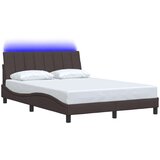  Posteljni okvir brez vzmetnice temno rjav 140x200 cm tkanina | Shoptok.si