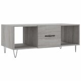 Maison Chic Klubska mizica - kavna mizica - Nizka mizica siva sonoma 102x50x40 cm inženirski les, (21753052) Cene