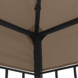  Sjenica s LED svjetlosnim trakama 3 x 3 m smeđe-siva | shoptok.hr