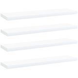 Police za knjige 4 kom bijele 40x10x1,5 cm konstruirano drvo | shoptok.hr