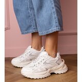 Gemre White Carina sporty sneakers on a stylish sole | Shoptok.si
