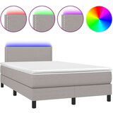  Box spring s madracem LED svjetlosivi 120x200 cm tkanina | shoptok.hr