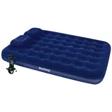 Bestway 90750 Bestway Inflatable Flocked Airbed with Pillow and Air Pump 203 x 152 x 22 cm 67374